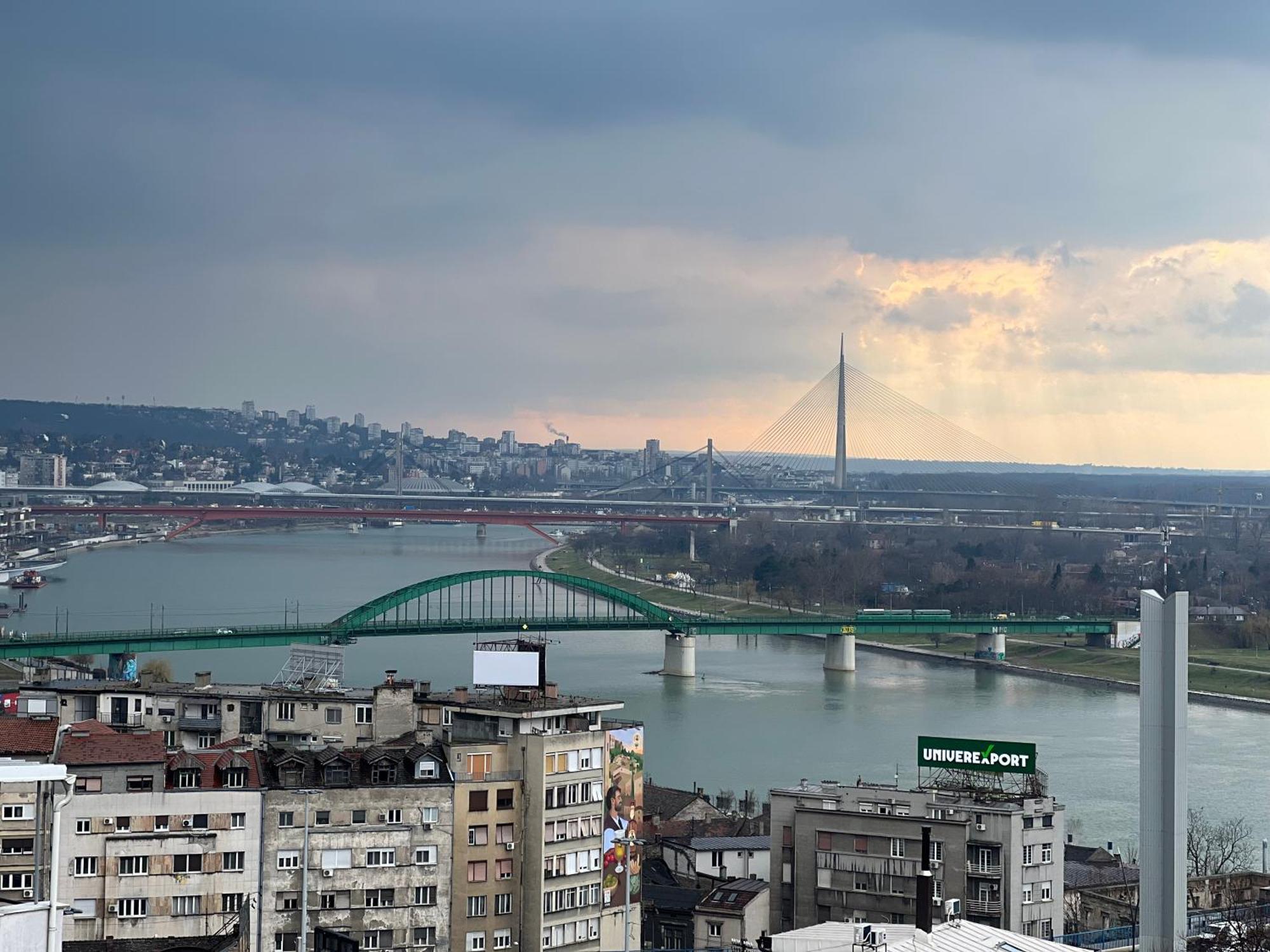 בלגרד Central Sky View Apartment מראה חיצוני תמונה